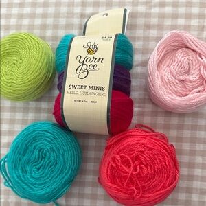 Lot of Yarn Bee Sweet Minis yarns, 100% Acrylic,3 weight yarn